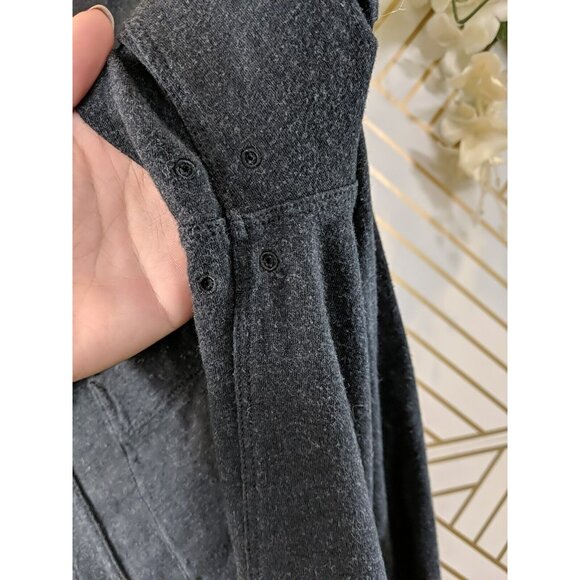 Kit & Ace Men's Button Up Shirt City Tech Charcoal Grey Long Sleeve Slim Sz Med - Picture 6 of 8